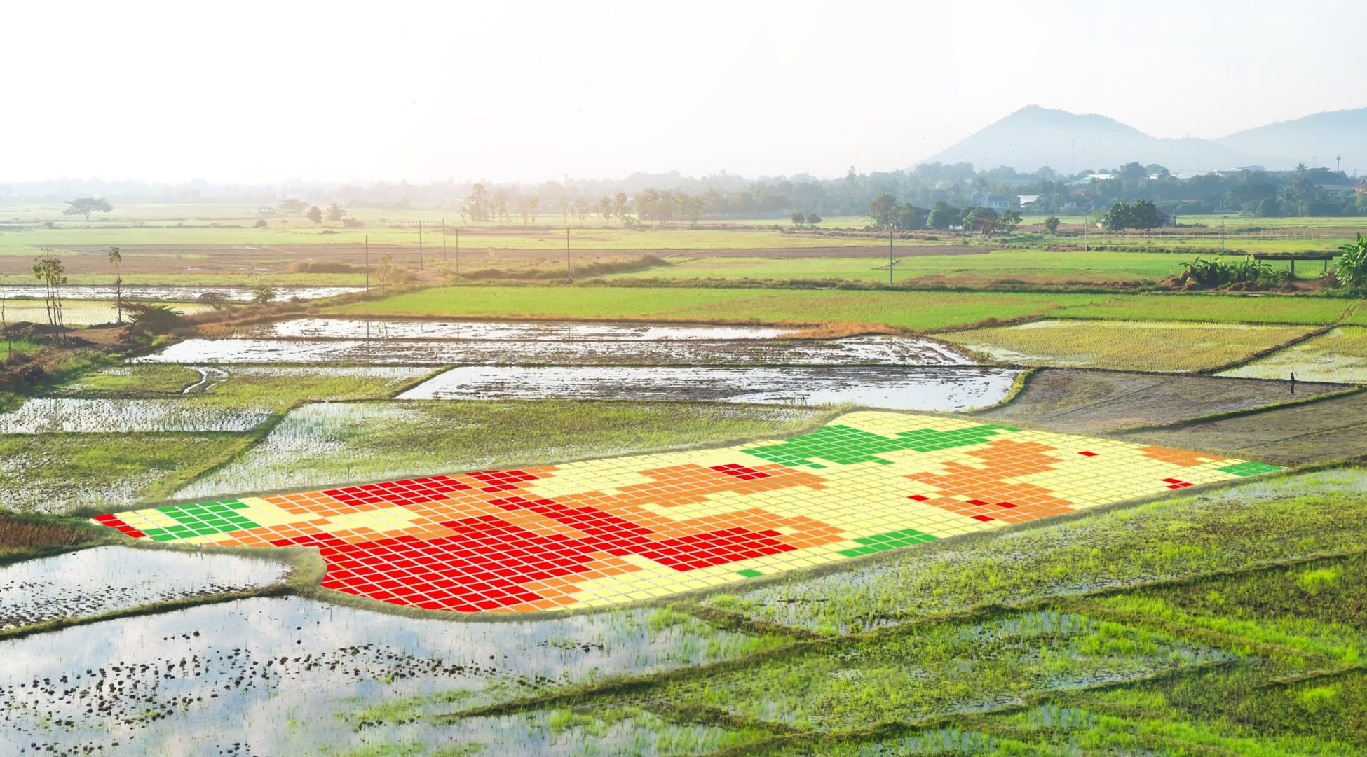 Field mapping visualization for large property monitoring.